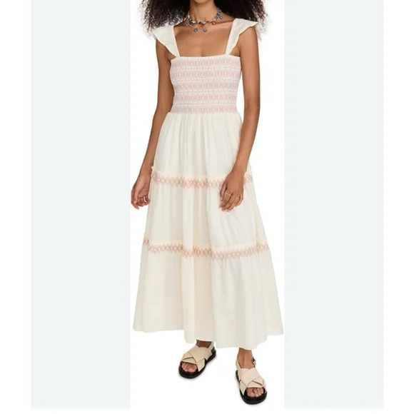 Women's Madewell Dress Size S Cream Pink - Picture 1 of 9